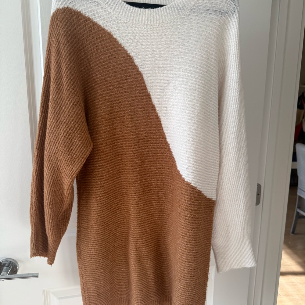 Blu Pepper Brown and Cream Sweater